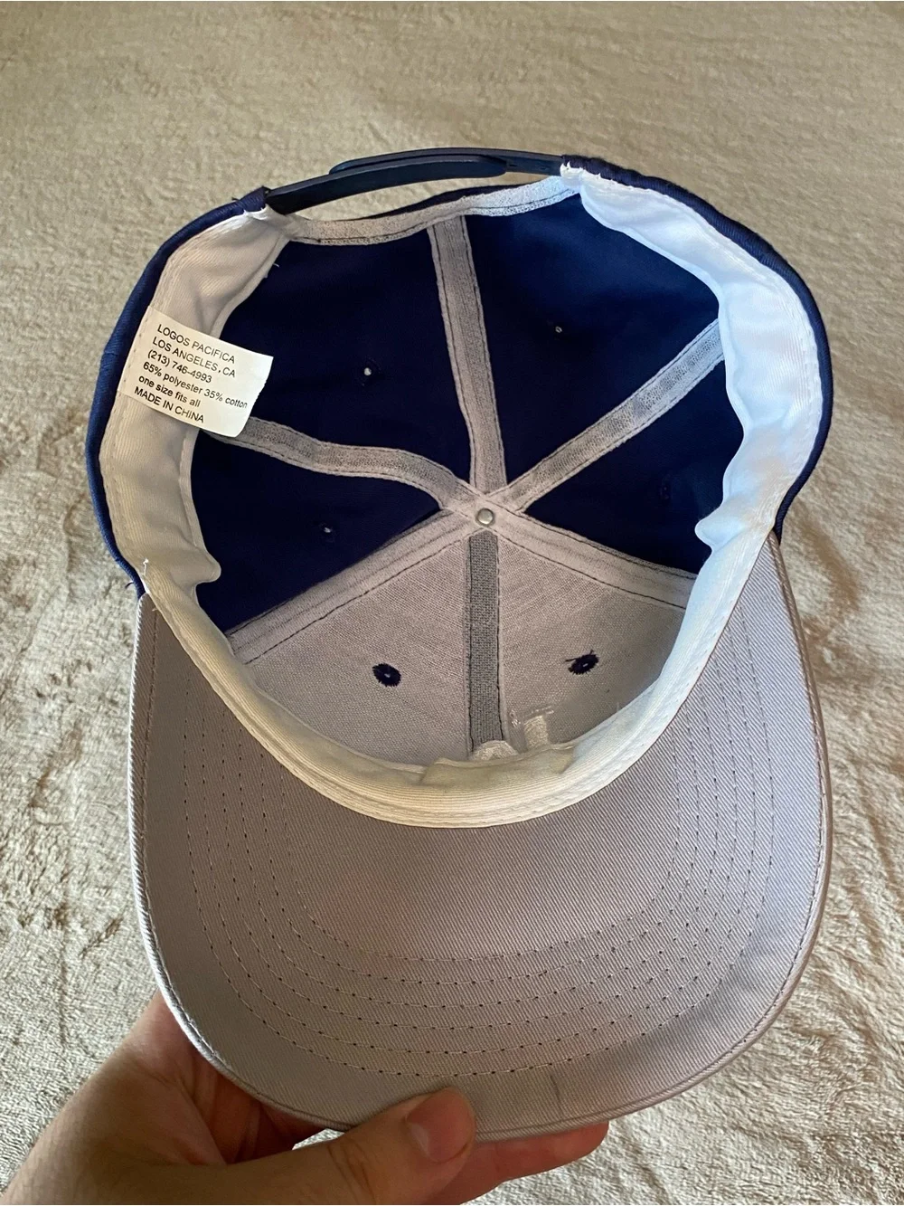 Los Angeles Dodgers LA Adjustable Baseball Hat Blue White MLB Logo Cap